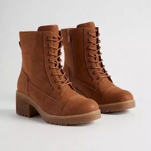 Torrid Brown Combat & Moto Boots